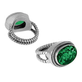 SR-5351-GQ-6" Sterling Silver Ring With Green Quartz Jewelry Bali Designs Inc